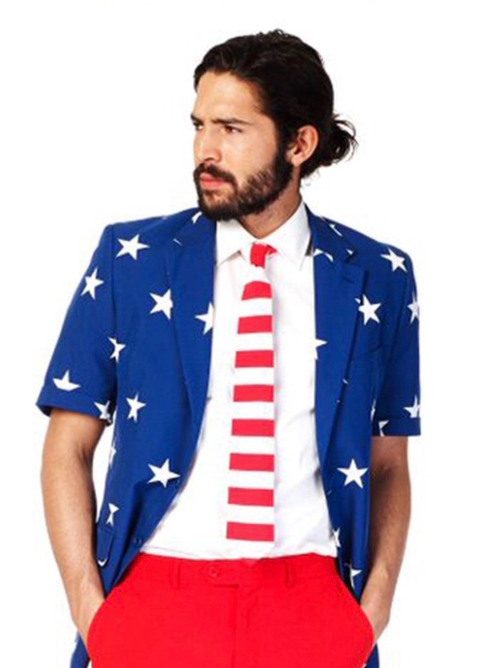 Opposite Stars and Stripes Jacket and Tie